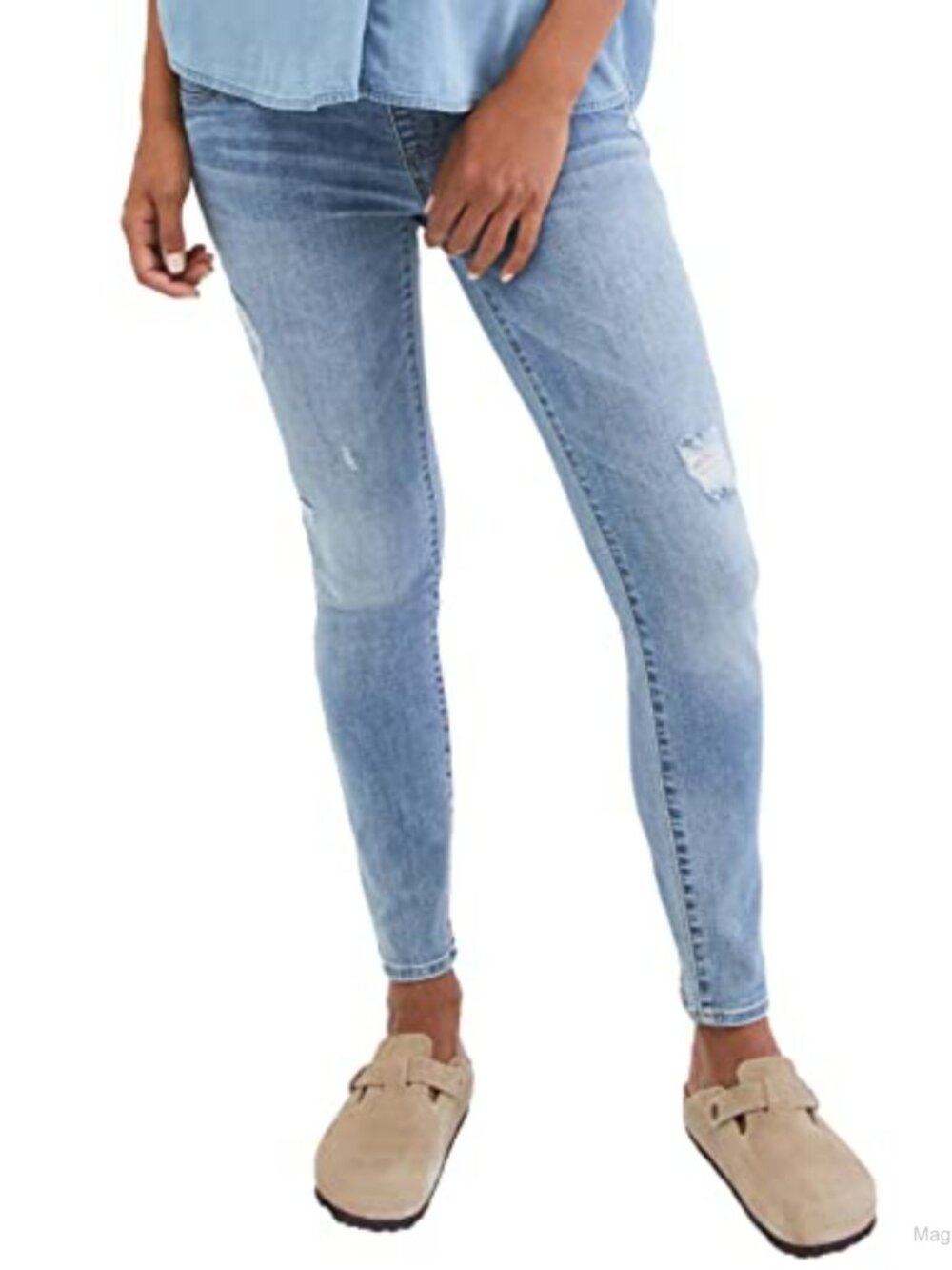 Sustainable Secret Fit Over Belly Skinny Maternity Jeans 28" Inseam Pull On